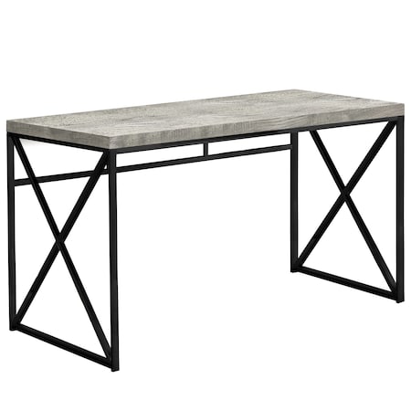 Monarch Specialties Computer Desk, Home Office, Laptop, Work, Metal, Laminate, Grey, Black, Contemporary, Modern I 7451